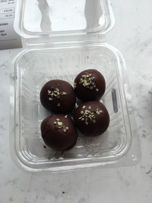 Peanut butter hemp protein balls  at Juice Warrior in Edinburgh
