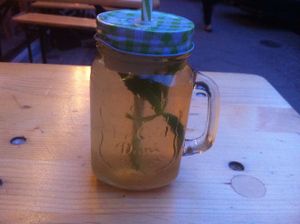 Ice tea... too much sugar for my liking though  at Soya in Berlin