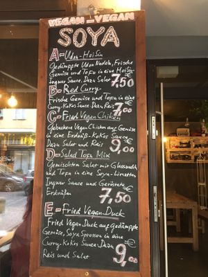 More items in the menu book at Soya in Berlin