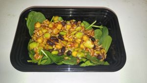 Vegetarian Chili with Fresh Spinach. at Be Well Meals and Juice Bar in Myrtle Beach