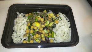 Rice noodles with mixed beans and sesame oil. at Be Well Meals and Juice Bar in Myrtle Beach