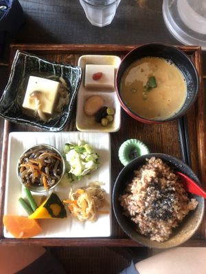 Set lunch (vegan) at Aisunao in Naoshima