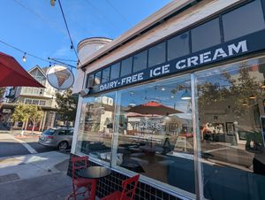 Front... at Mr. Dewie's Cashew Creamery in Albany