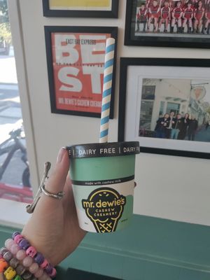 Matcha shake at Mr. Dewie's Cashew Creamery in Albany