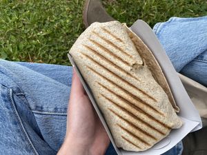 Bigggg delicious falafel wrap at Oogst in Alkmaar