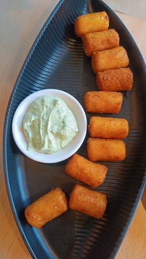 Croquetas at La Huella Vegana in Rivas-vaciamadrid