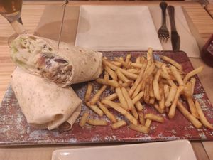 Ke bab! Wrap at La Huella Vegana in Rivas-vaciamadrid