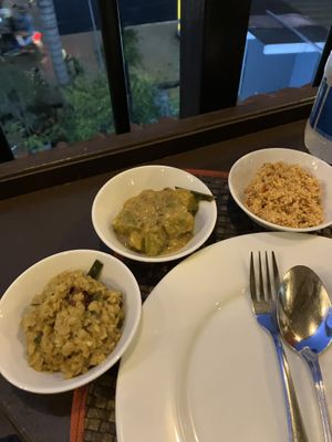 first half of curry  at Jade Green Tea Centre & Restaurant in Ella