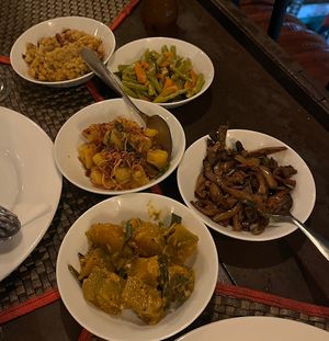 Five Vegetable Curries  at Jade Green Tea Centre & Restaurant in Ella