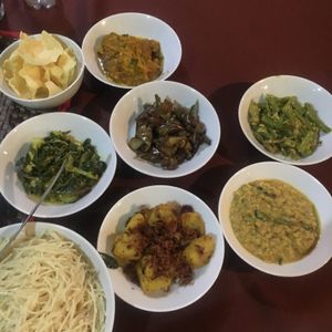 Noodles and veg curry at Jade Green Tea Centre & Restaurant in Ella