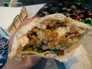 inside of the falafel :) at Falafel & mehr in Frankfurt
