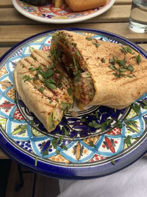 vegan falafel wrap at Falla - Wawrzyniaka in Poznan