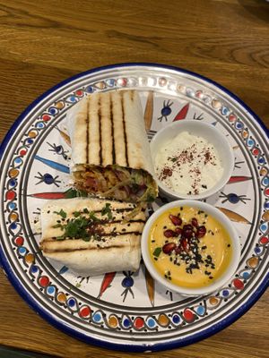 Super delicious wrap with mango sauce   at Falla - Wawrzyniaka in Poznan