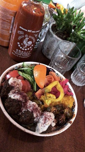 falafel plate at Falla - Wawrzyniaka in Poznan