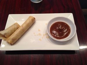 Vegan fried veggie roll at Huong Viet in Bluffton