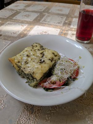 Veggie pie at La Bio Cafetta in Lima