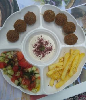 Falafel plate at Falafel in Sarajevo