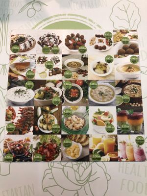 Falafel menu card with prices   at Falafel in Sarajevo