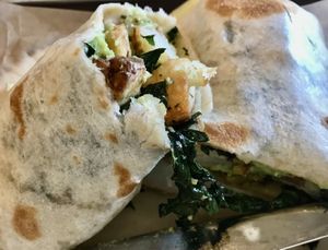 Delicious vegan wrap  at The Farm Bakery & Cafe in Aptos