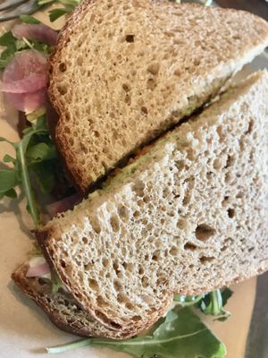 Hummus sandwich   at The Farm Bakery & Cafe in Aptos