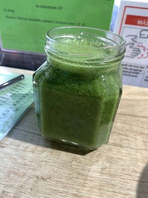 Kale kick at Vyro Raw & Vegan Bistro in Bucharest