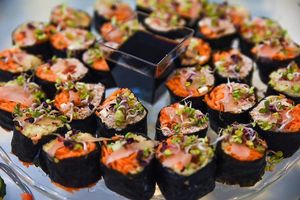 Sushi at Vyro Raw & Vegan Bistro in Bucharest