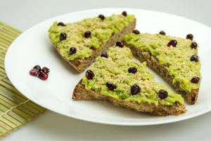 Avocado and Gomasio Bruschetta at Vyro Raw & Vegan Bistro in Bucharest