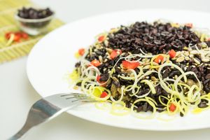 Japanesse Black  Rice at Vyro Raw & Vegan Bistro in Bucharest