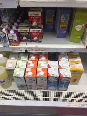 Vegan dairy at Netto in Borgarnes