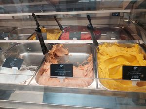 Flavors at Zvezda's Ice Cream in Ljubljana
