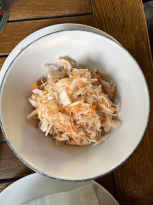 Fresh cabbage+carrot salad  at Restaurace V Ruthardce in Kutna Hora