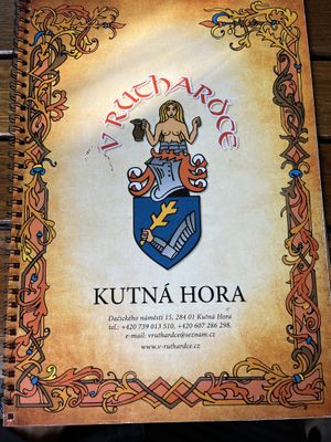Menu  at Restaurace V Ruthardce in Kutna Hora