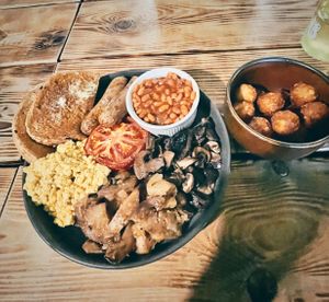 English breakfast   at Super Natural Newcastle in Newcastle Upon Tyne