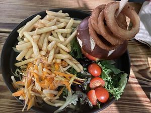 American style cheeseburger   at Super Natural Newcastle in Newcastle Upon Tyne