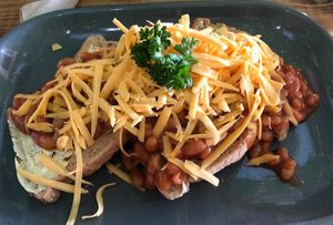 Beans on toast with cheese   at Super Natural Newcastle in Newcastle Upon Tyne