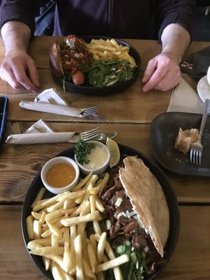 Donner kebab and hotdog with Chili   #Veganuary at Super Natural Newcastle in Newcastle Upon Tyne