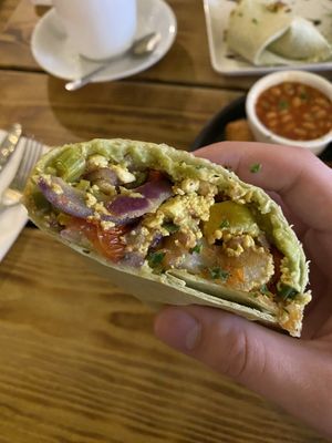 The Breakfast Wrap  at Super Natural Newcastle in Newcastle Upon Tyne
