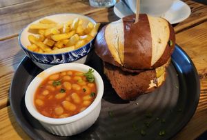 Brunch Burger at Super Natural Newcastle in Newcastle Upon Tyne