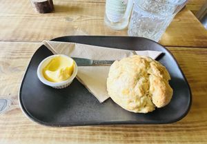 Cheeze scone   at Super Natural Newcastle in Newcastle Upon Tyne