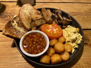 Full breakfast: very good, but huge at Super Natural Newcastle in Newcastle Upon Tyne