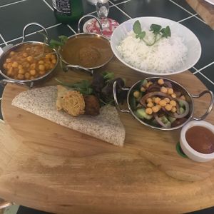 Authentic Indian platter at Super Natural Newcastle in Newcastle Upon Tyne