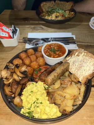 Too much potato and sausages were rock hard   at Super Natural Newcastle in Newcastle Upon Tyne