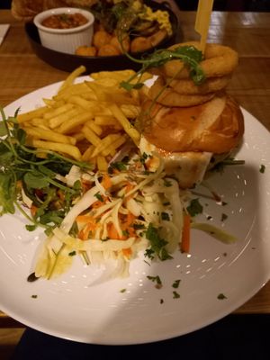 All American Cheeze Burger! 🍔🍔 at Super Natural Newcastle in Newcastle Upon Tyne