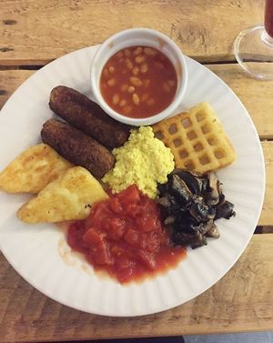 Vegan breakfast  at Super Natural Newcastle in Newcastle Upon Tyne