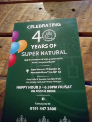 Super Natural birthday party on the 27/10/18 at Super Natural Newcastle in Newcastle Upon Tyne