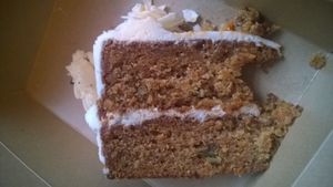 Carrot cake at Super Natural Newcastle in Newcastle Upon Tyne