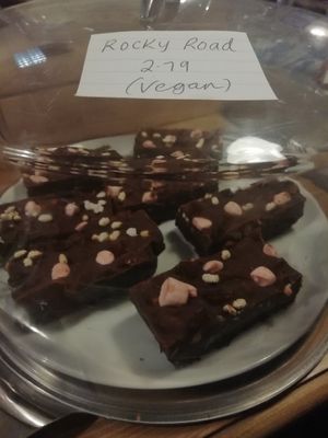 Lovely rocky road loaded with fruit and marshmallow at Super Natural Newcastle in Newcastle Upon Tyne