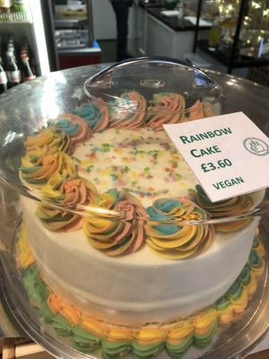 Rainbow Cake at Super Natural Newcastle in Newcastle Upon Tyne
