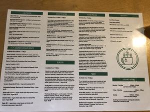 Menu at Super Natural Newcastle in Newcastle Upon Tyne
