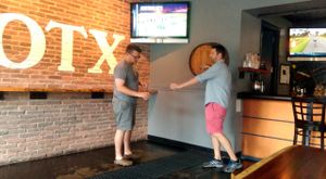 Txotx: gimmick or game?  You decide!  :) at Black Twig Cider House in Durham